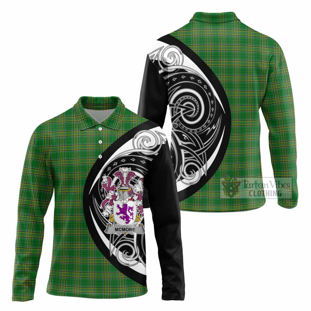 McMore Irish Clan Long Sleeve Polo Shirt Celtic Circle Style - Tartan Vibes Clothing
