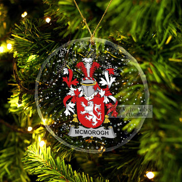 McMorogh Irish Clan Christmas Glass Ornament with Coat of Arms