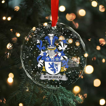 McMurray Irish Clan Christmas Glass Ornament with Coat of Arms