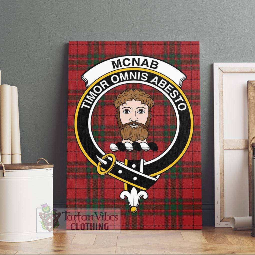 McNab Tartan Canvas Print Wall Art with Family Crest Without Frame - Tartan Vibes Clothing