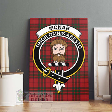 McNab Tartan Canvas Print Wall Art with Family Crest