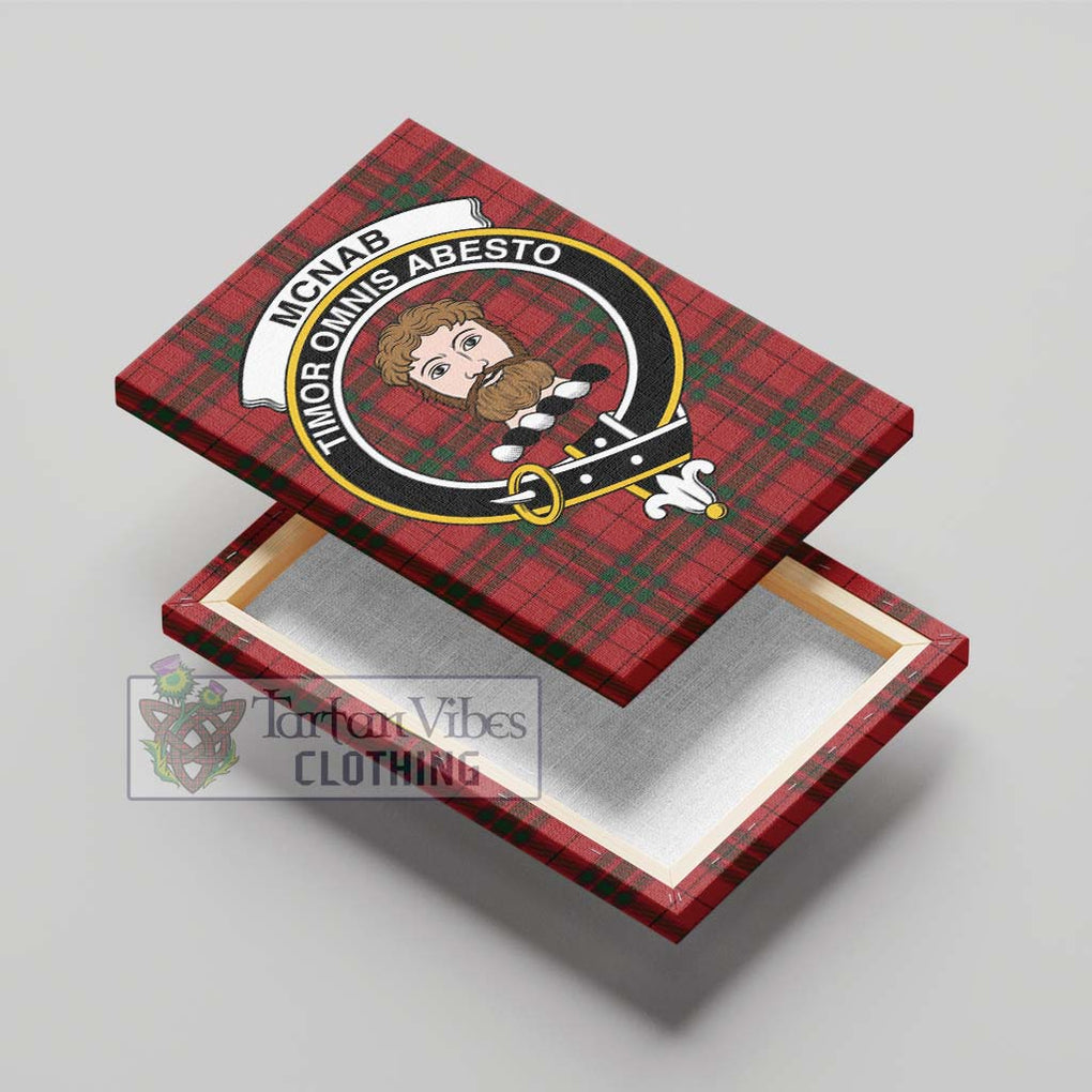 McNab Tartan Canvas Print Wall Art with Family Crest - Tartan Vibes Clothing