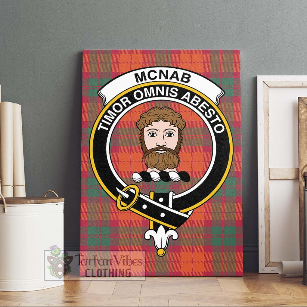 McNab Ancient Tartan Canvas Print Wall Art with Family Crest Without Frame - Tartan Vibes Clothing