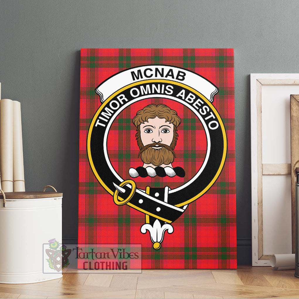 McNab Modern Tartan Canvas Print Wall Art with Family Crest Without Frame - Tartan Vibes Clothing