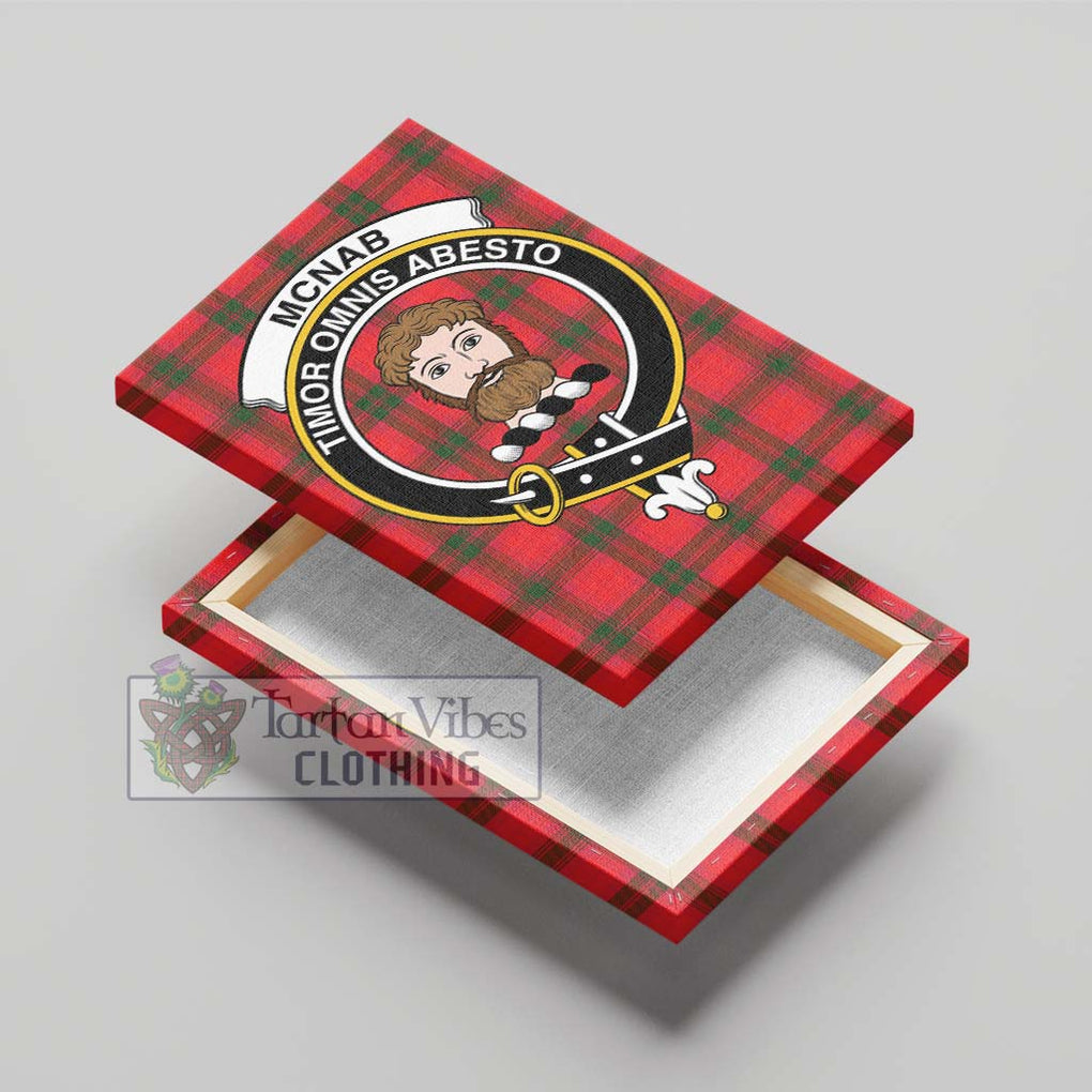 McNab Modern Tartan Canvas Print Wall Art with Family Crest - Tartan Vibes Clothing