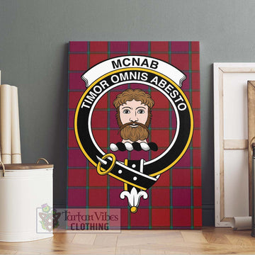 McNab Old Tartan Canvas Print Wall Art with Family Crest