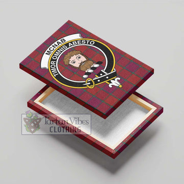 McNab Old Tartan Canvas Print Wall Art with Family Crest