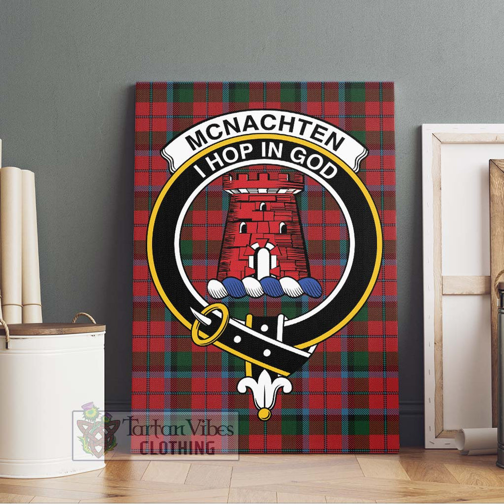 McNachten Tartan Canvas Print Wall Art with Family Crest Without Frame - Tartan Vibes Clothing