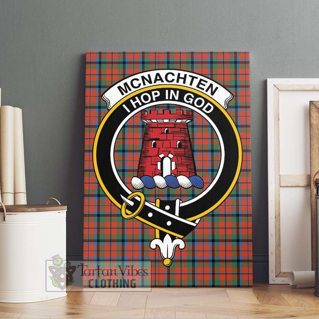 McNachten Ancient Tartan Canvas Print Wall Art with Family Crest Without Frame - Tartan Vibes Clothing