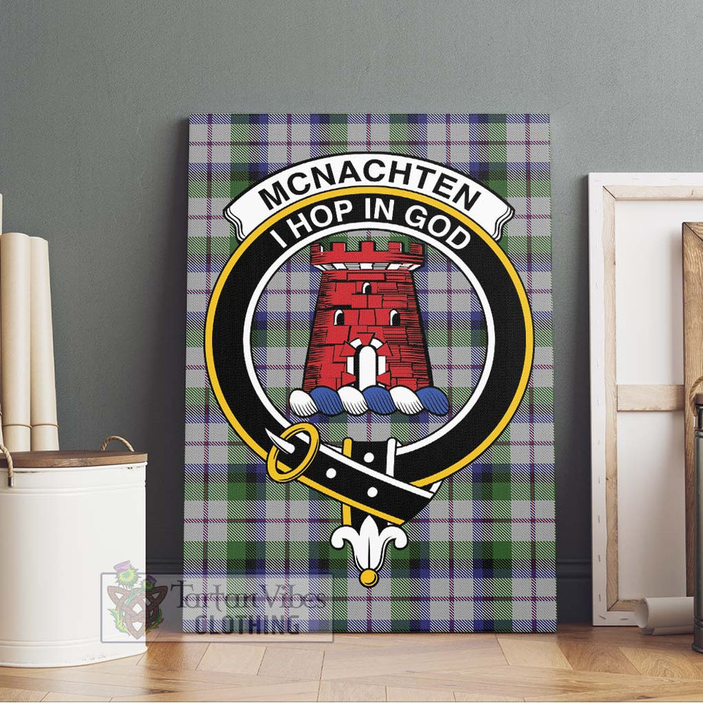 McNachten Dress Tartan Canvas Print Wall Art with Family Crest Without Frame - Tartan Vibes Clothing