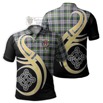 McNachten Dress Tartan Polo Shirt with Family Crest and Celtic Symbol Style