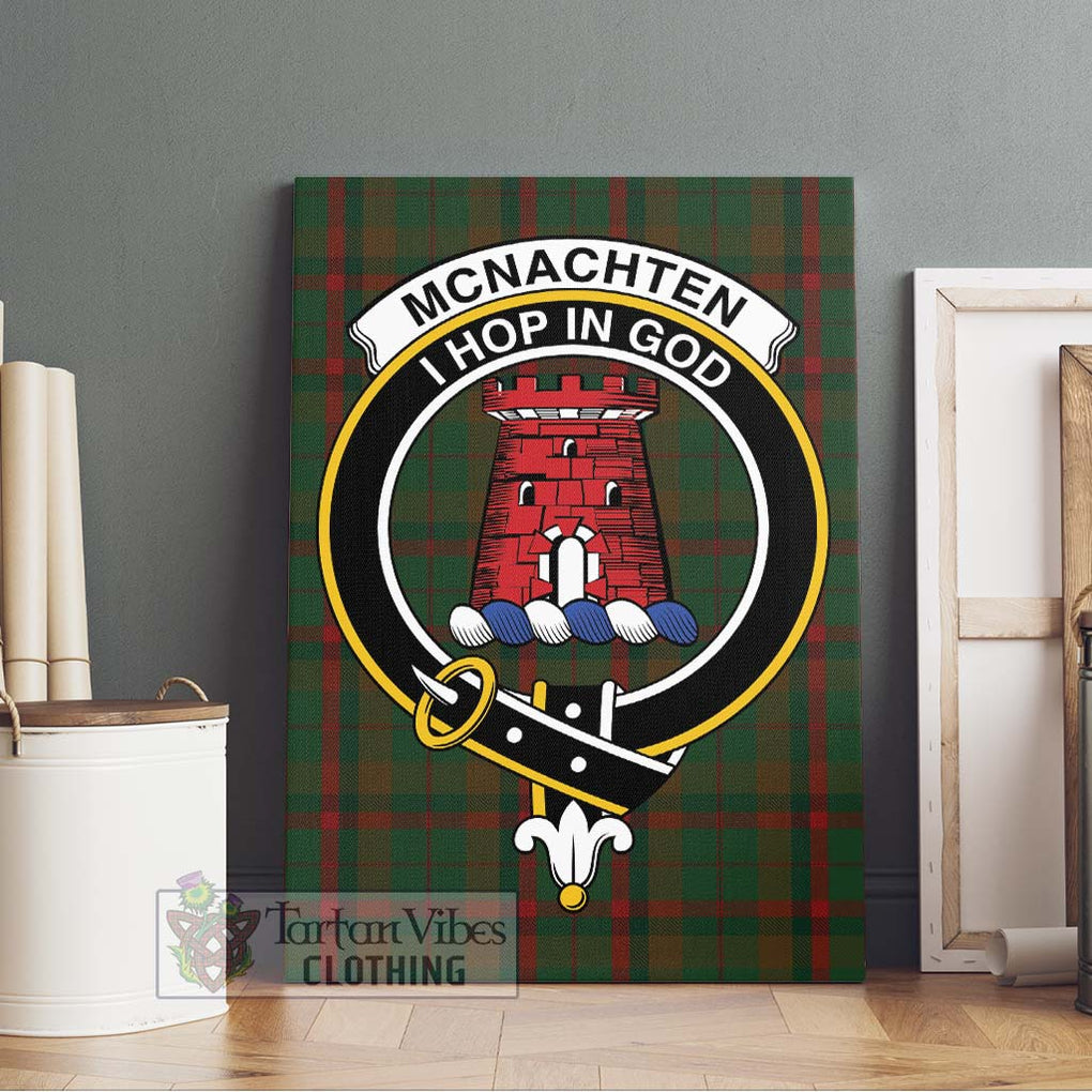 McNachten Hunting Tartan Canvas Print Wall Art with Family Crest Without Frame - Tartan Vibes Clothing