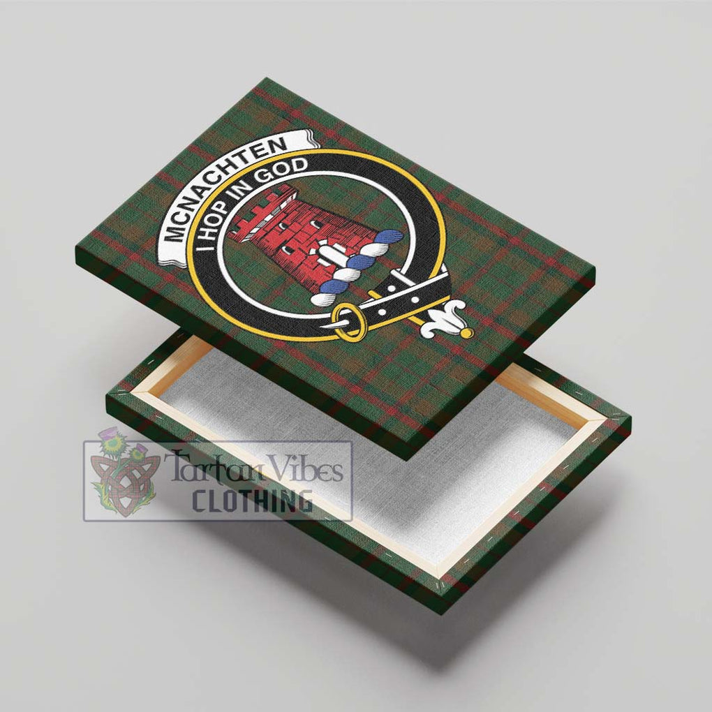 McNachten Hunting Tartan Canvas Print Wall Art with Family Crest - Tartan Vibes Clothing