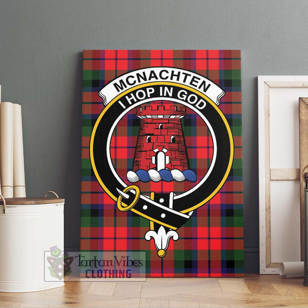 McNachten Modern Tartan Canvas Print Wall Art with Family Crest Without Frame - Tartan Vibes Clothing