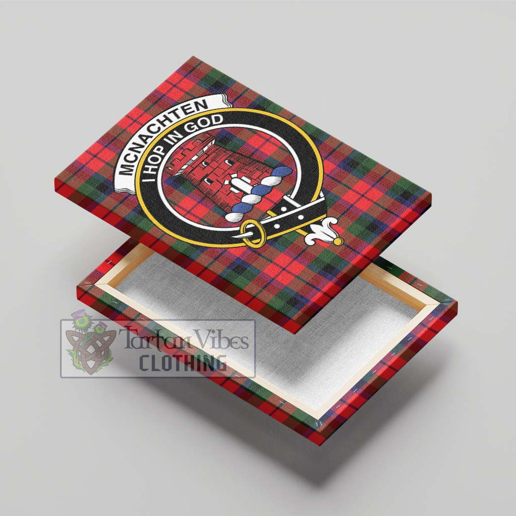 McNachten Modern Tartan Canvas Print Wall Art with Family Crest - Tartan Vibes Clothing