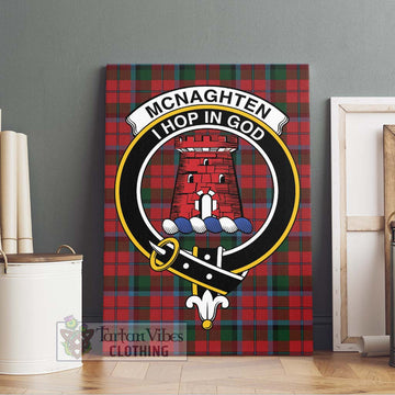 Mcnaghten Tartan Canvas Print Wall Art with Family Crest