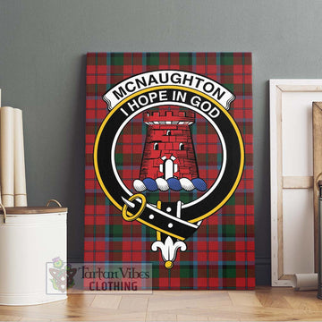 McNaughton Tartan Canvas Print Wall Art with Family Crest