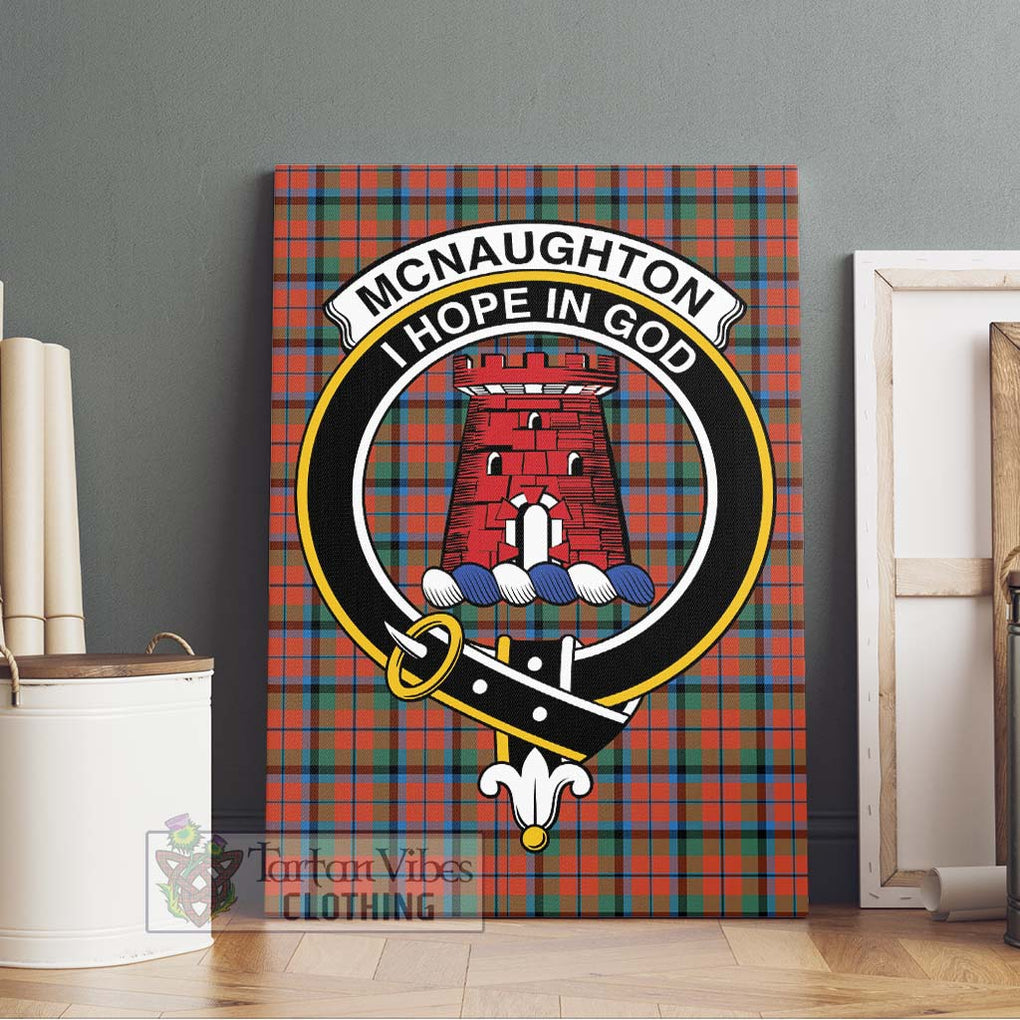 McNaughton Ancient Tartan Canvas Print Wall Art with Family Crest Without Frame - Tartan Vibes Clothing