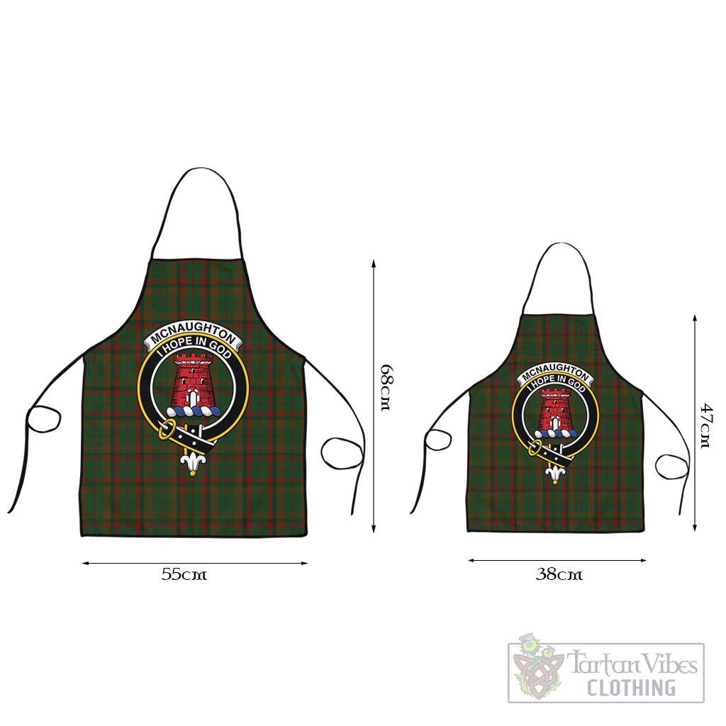 McNaughton Hunting Tartan Apron with Family Crest Black L 55x68 cm - Tartan Vibes Clothing