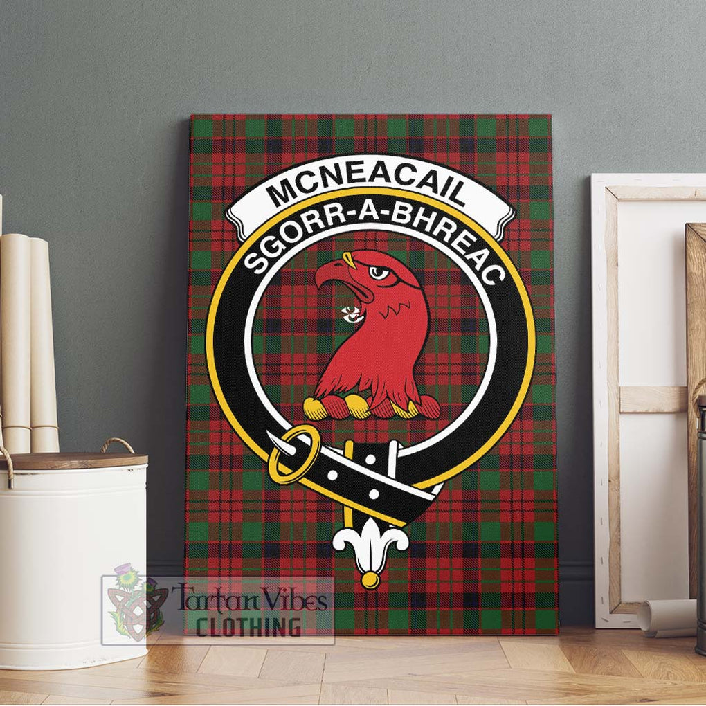 McNeacail Tartan Canvas Print Wall Art with Family Crest Without Frame - Tartan Vibes Clothing