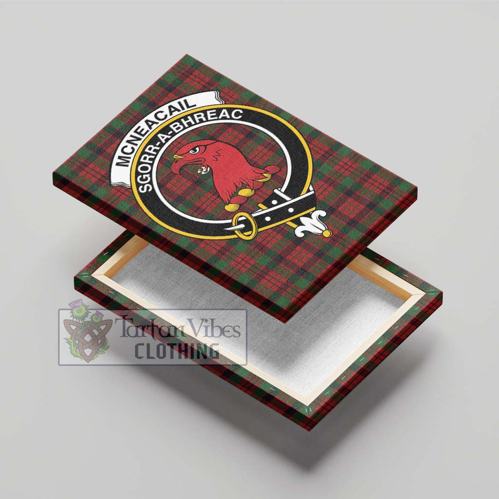 McNeacail Tartan Canvas Print Wall Art with Family Crest - Tartan Vibes Clothing