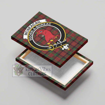 McNeacail Tartan Canvas Print Wall Art with Family Crest