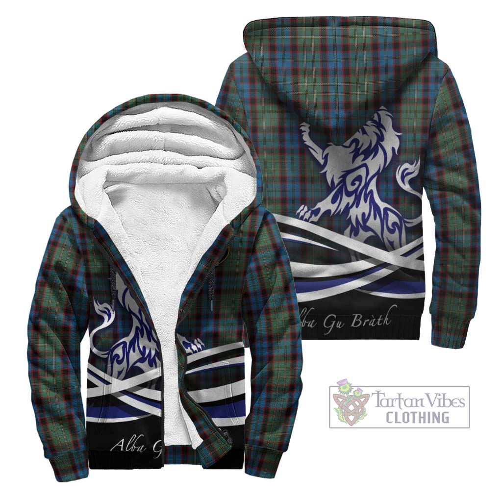 Tartan Vibes Clothing McNeacail Hunting Tartan Sherpa Hoodie with Alba Gu Brath Regal Lion Emblem