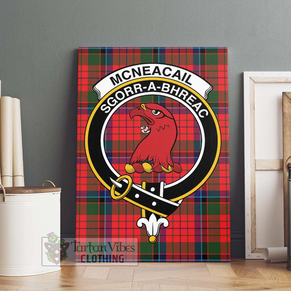 McNeacail of Scorrybreac Tartan Canvas Print Wall Art with Family Crest Without Frame - Tartan Vibes Clothing