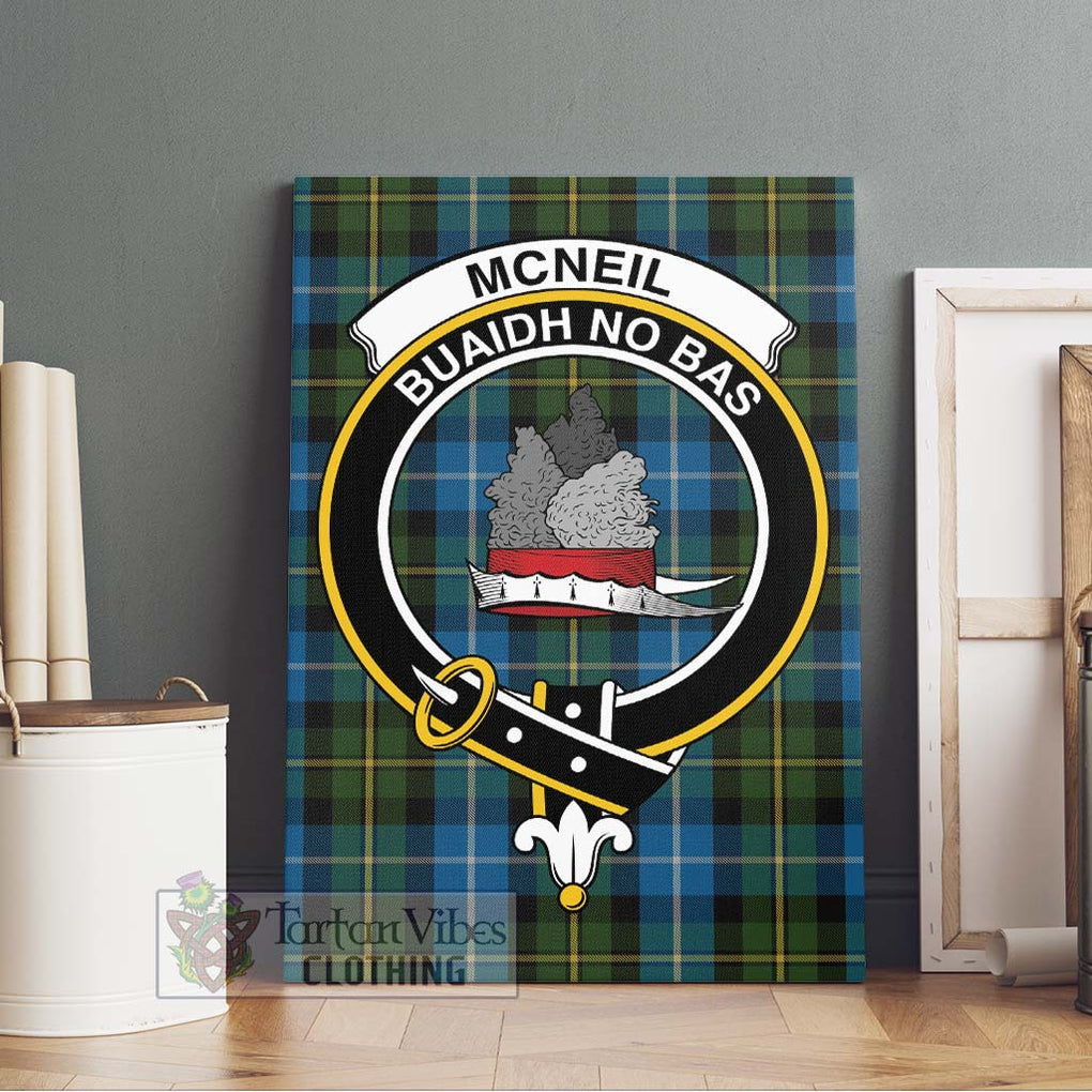 McNeil of Barra Tartan Canvas Print Wall Art with Family Crest Without Frame - Tartan Vibes Clothing