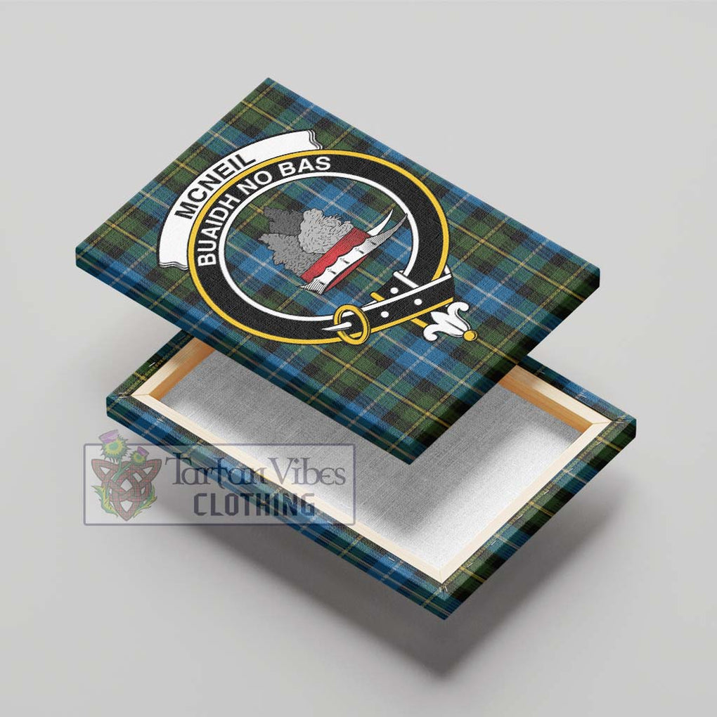 McNeil of Barra Tartan Canvas Print Wall Art with Family Crest - Tartan Vibes Clothing