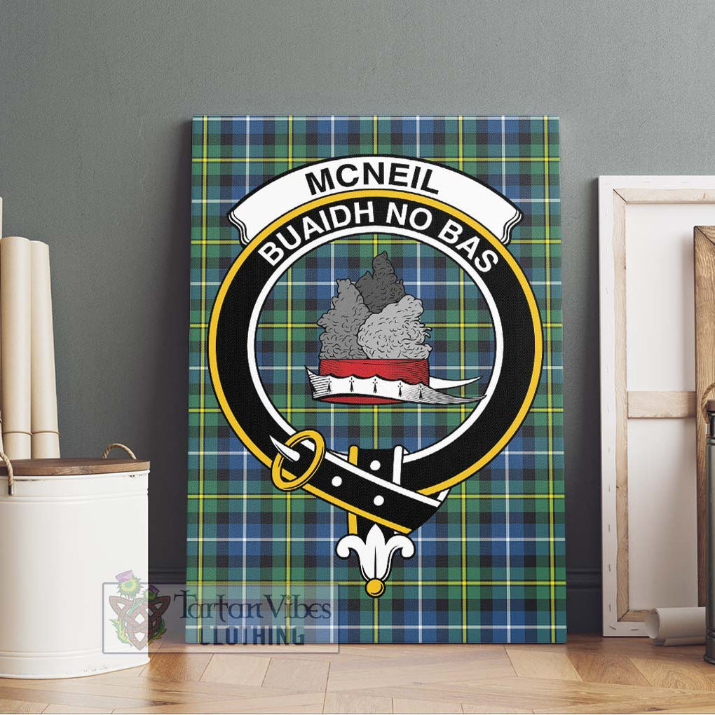 McNeil of Barra Ancient Tartan Canvas Print Wall Art with Family Crest Without Frame - Tartan Vibes Clothing