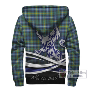 McNeil of Barra Ancient Tartan Sherpa Hoodie with Alba Gu Brath Regal Lion Emblem