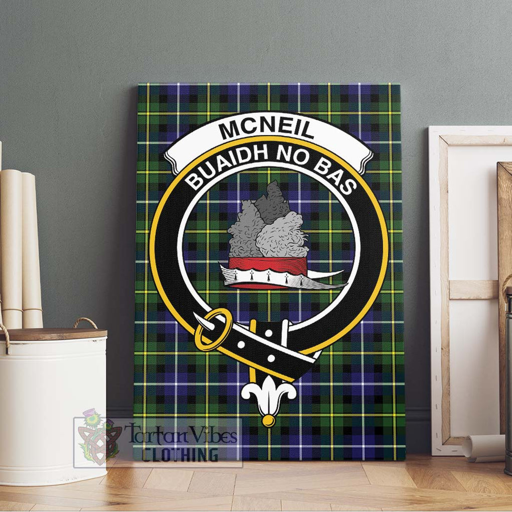 McNeil of Barra Modern Tartan Canvas Print Wall Art with Family Crest Without Frame - Tartan Vibes Clothing