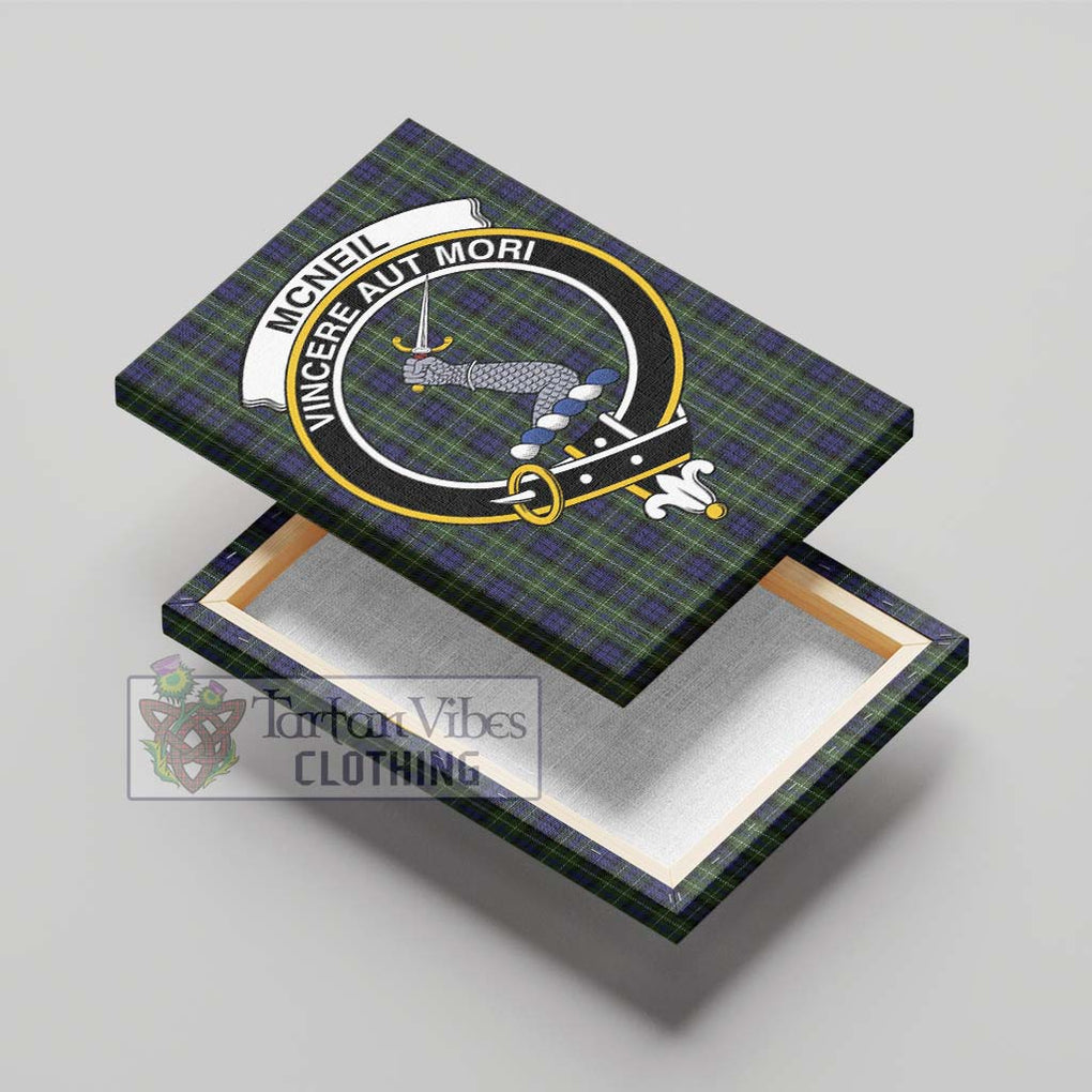 McNeil of Colonsay Tartan Canvas Print Wall Art with Family Crest - Tartan Vibes Clothing