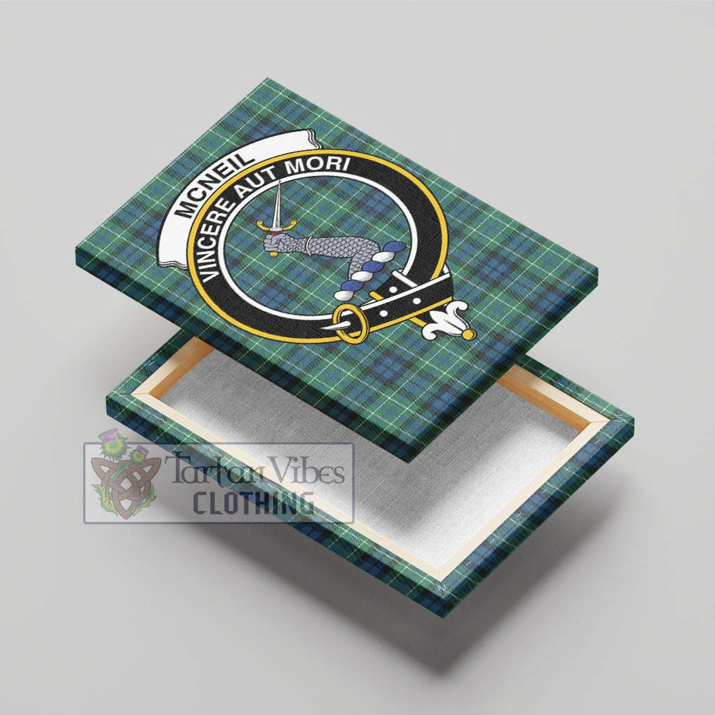 McNeil of Colonsay Ancient Tartan Canvas Print Wall Art with Family Crest - Tartan Vibes Clothing