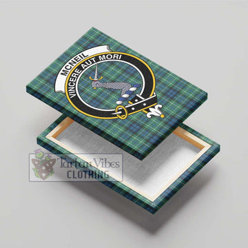 McNeil of Colonsay Ancient Tartan Canvas Print Wall Art with Family Crest