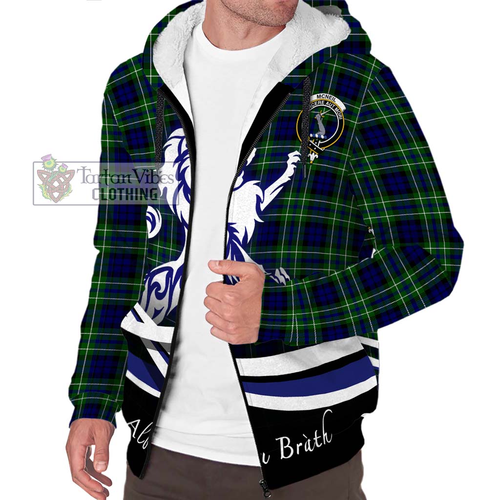 Tartan Vibes Clothing McNeil of Colonsay Modern Tartan Sherpa Hoodie with Alba Gu Brath Regal Lion Emblem