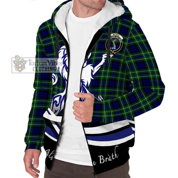 McNeil of Colonsay Modern Tartan Sherpa Hoodie with Alba Gu Brath Regal Lion Emblem