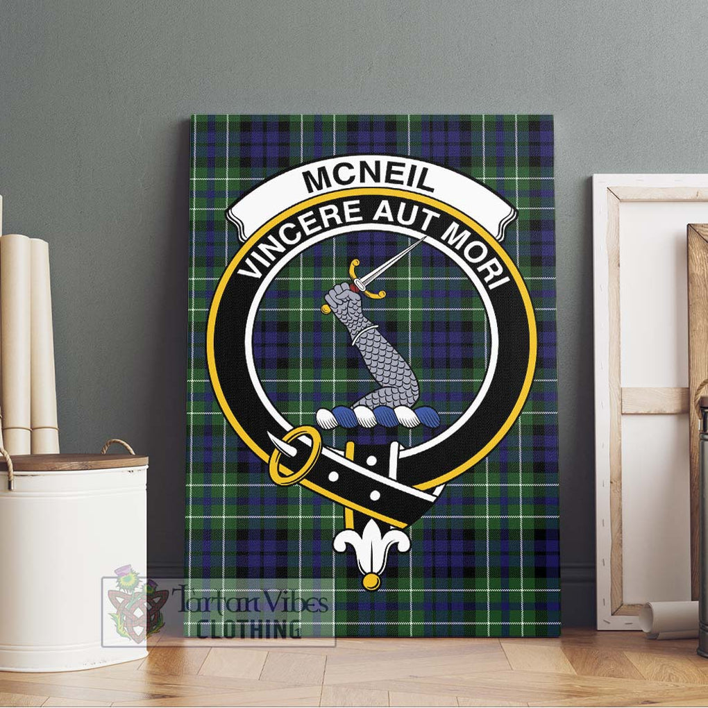 McNeil of Colonsay Modern Tartan Canvas Print Wall Art with Family Crest Without Frame - Tartan Vibes Clothing