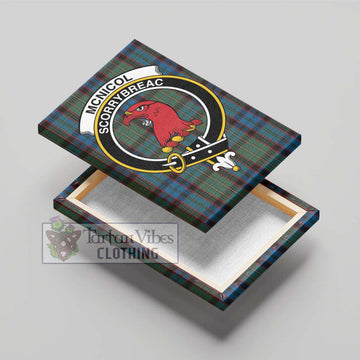 McNicol Hunting Tartan Canvas Print Wall Art with Family Crest