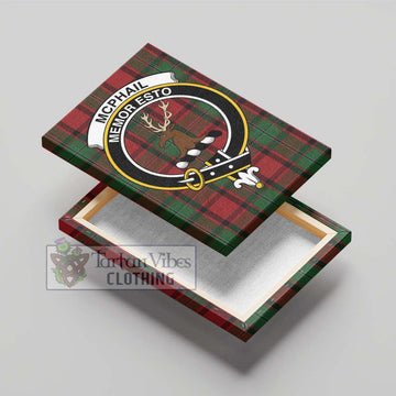 McPhail Tartan Canvas Print Wall Art with Family Crest