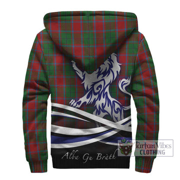 McPhail Blue Bands Tartan Sherpa Hoodie with Alba Gu Brath Regal Lion Emblem