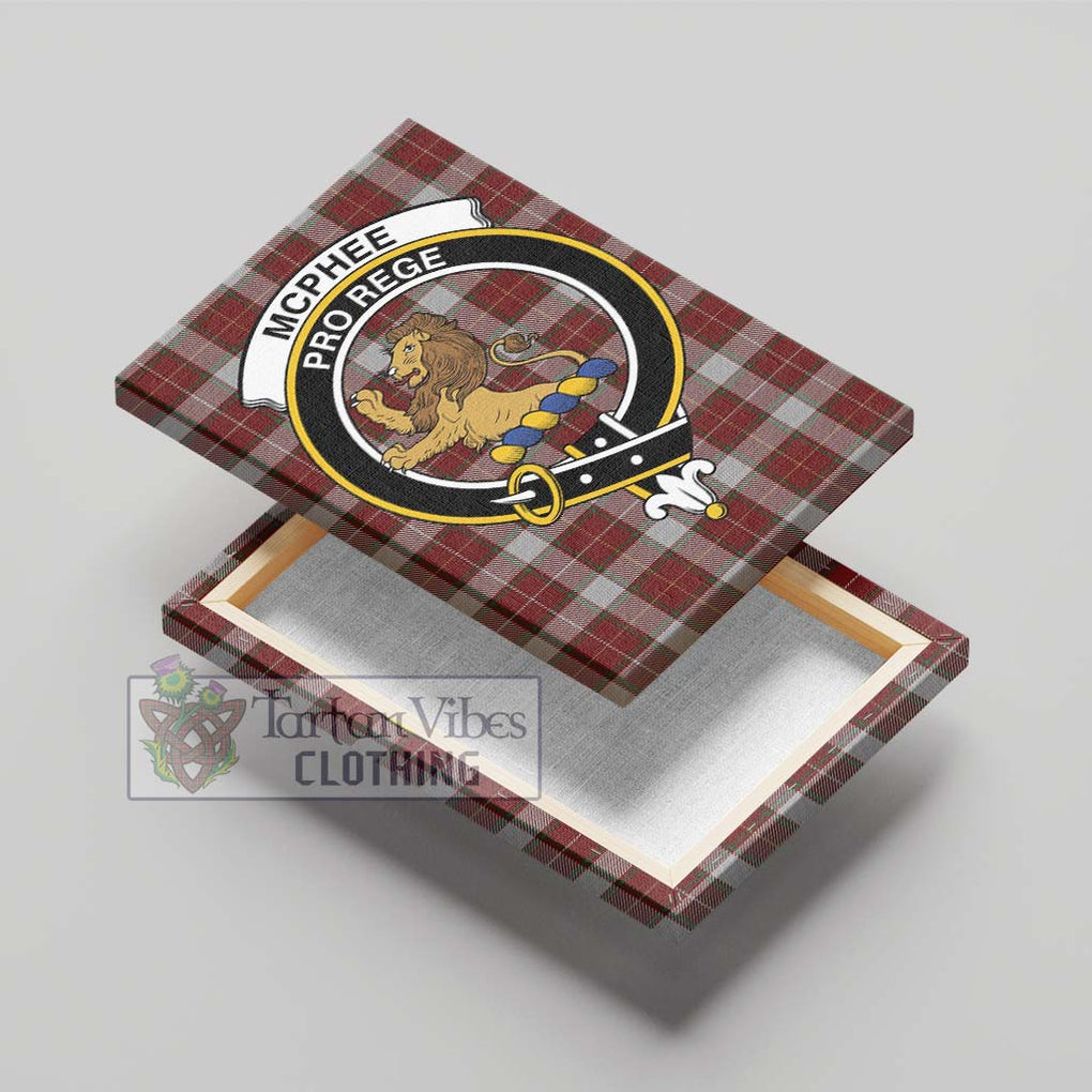 McPhee Dress Tartan Canvas Print Wall Art with Family Crest - Tartan Vibes Clothing