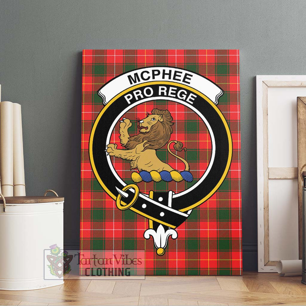 McPhee Modern Tartan Canvas Print Wall Art with Family Crest Without Frame - Tartan Vibes Clothing