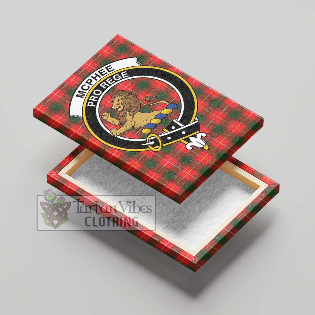 McPhee Modern Tartan Canvas Print Wall Art with Family Crest - Tartan Vibes Clothing