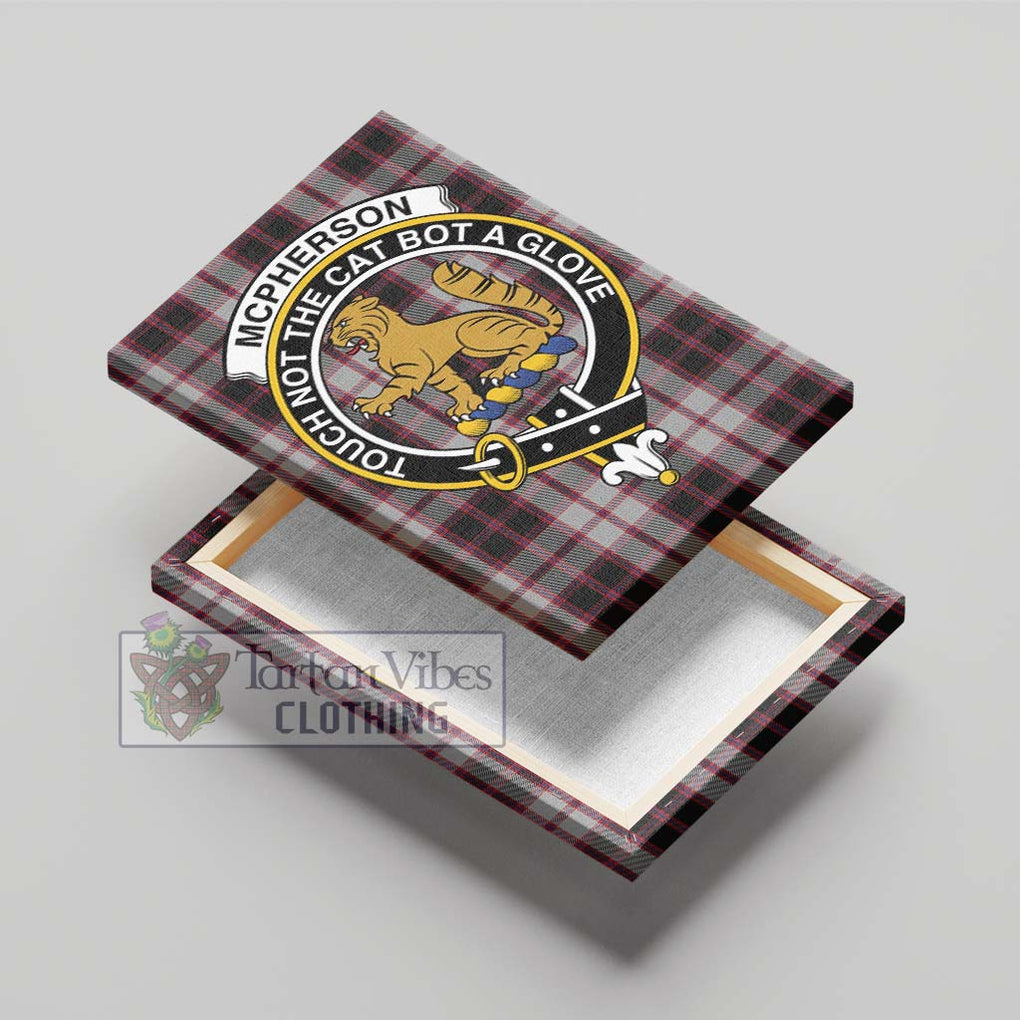 Mcpherson Tartan Canvas Print Wall Art with Family Crest - Tartan Vibes Clothing