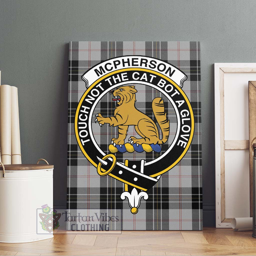 McPherson Dress Tartan Canvas Print Wall Art with Family Crest Without Frame - Tartan Vibes Clothing