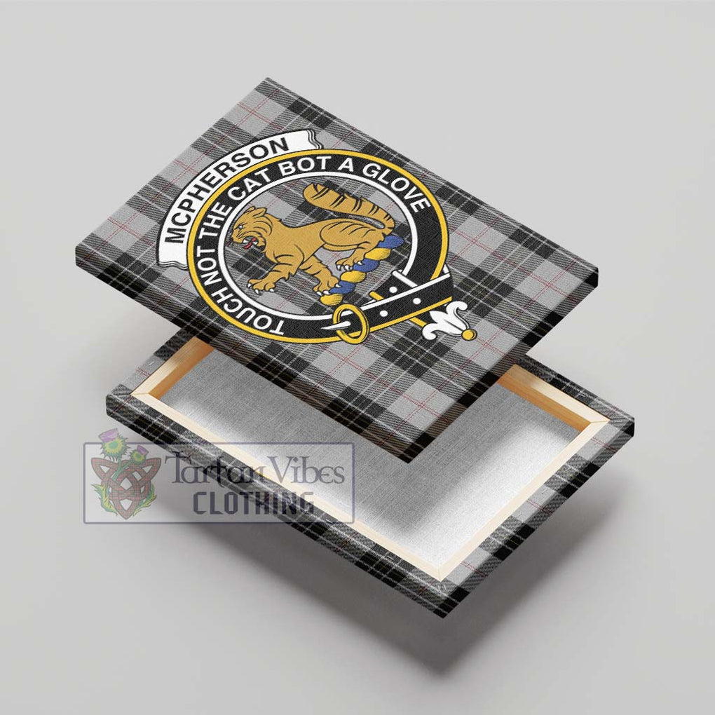 McPherson Dress Tartan Canvas Print Wall Art with Family Crest - Tartan Vibes Clothing