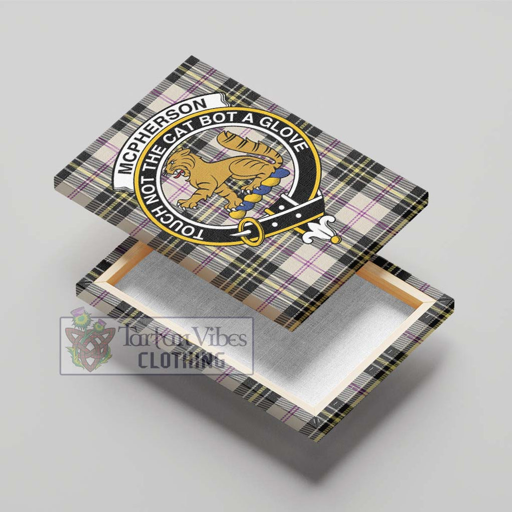 McPherson Dress Ancient Tartan Canvas Print Wall Art with Family Crest - Tartan Vibes Clothing