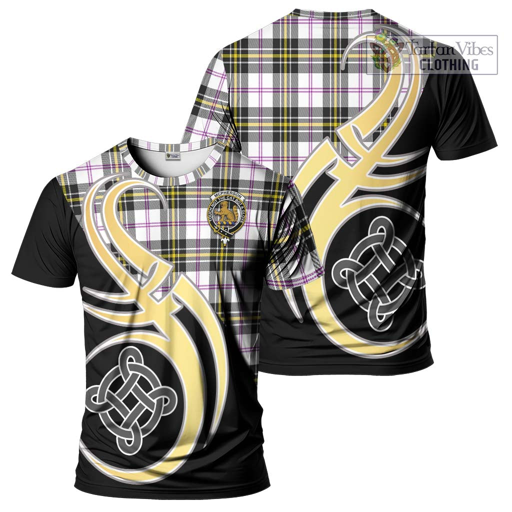 Tartan Vibes Clothing McPherson Dress Modern Tartan T-Shirt with Family Crest and Celtic Symbol Style